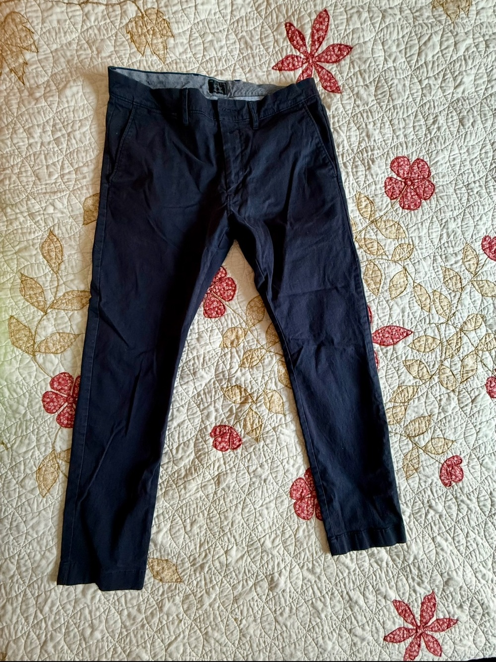 J. Crew Men’s Navy Stretch Chino Pants, 31 x 30